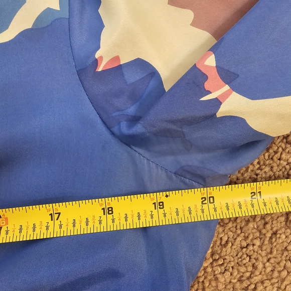 Diane Von Furstenberg Silk Floral Ruffle Dress Size 10 - Picture 8 of 10